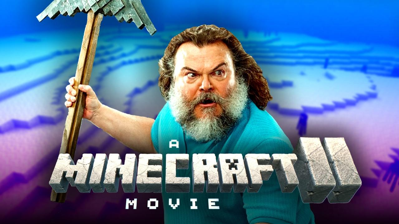 Jack Black as Steve, A Minecraft Movie 2 logo.