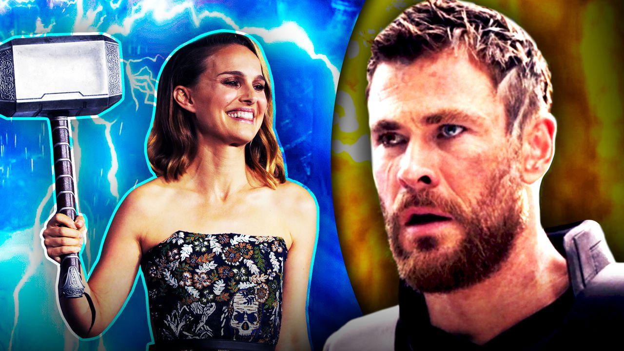 Natalie Portman as Jane Foster, Chris Hemsworth as Thor