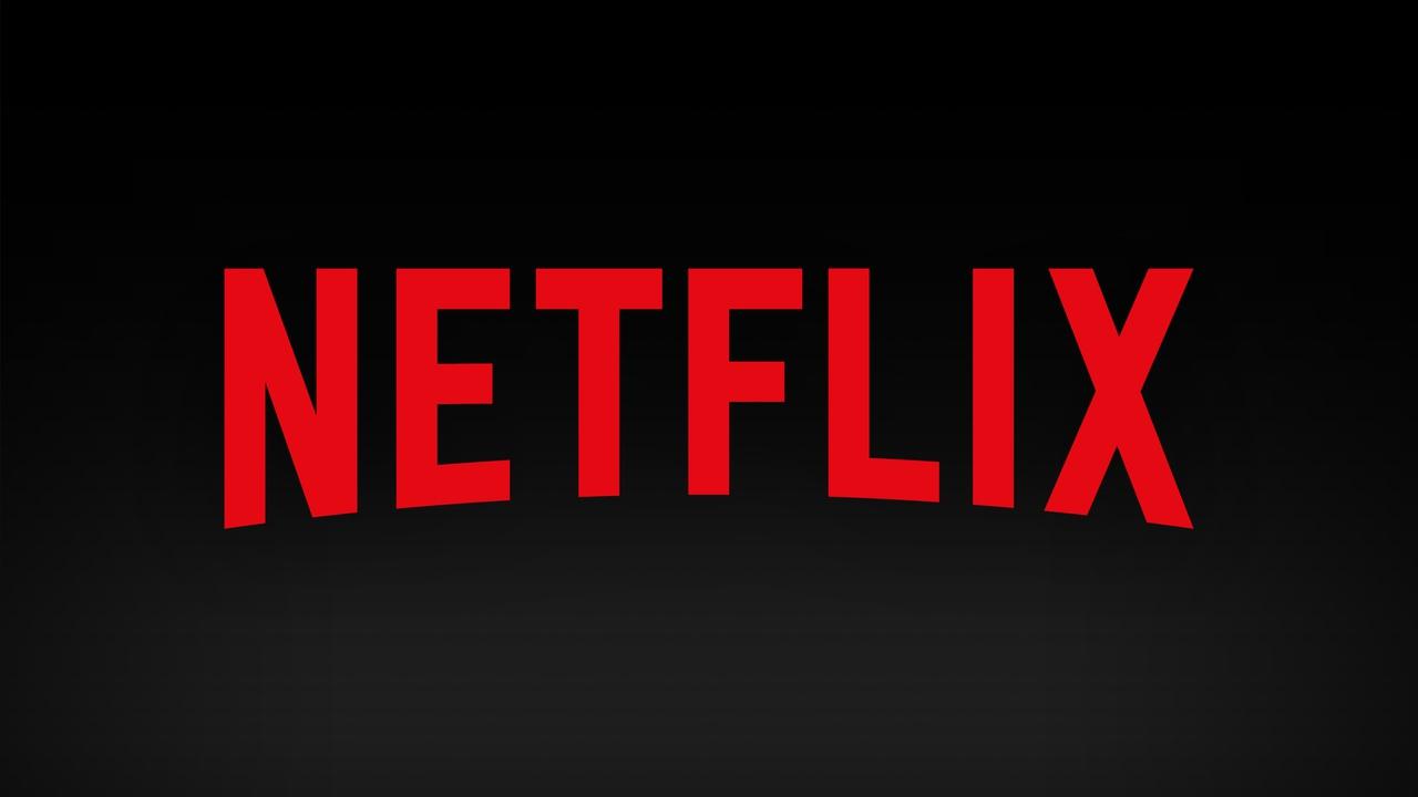 Netflix logo on black background