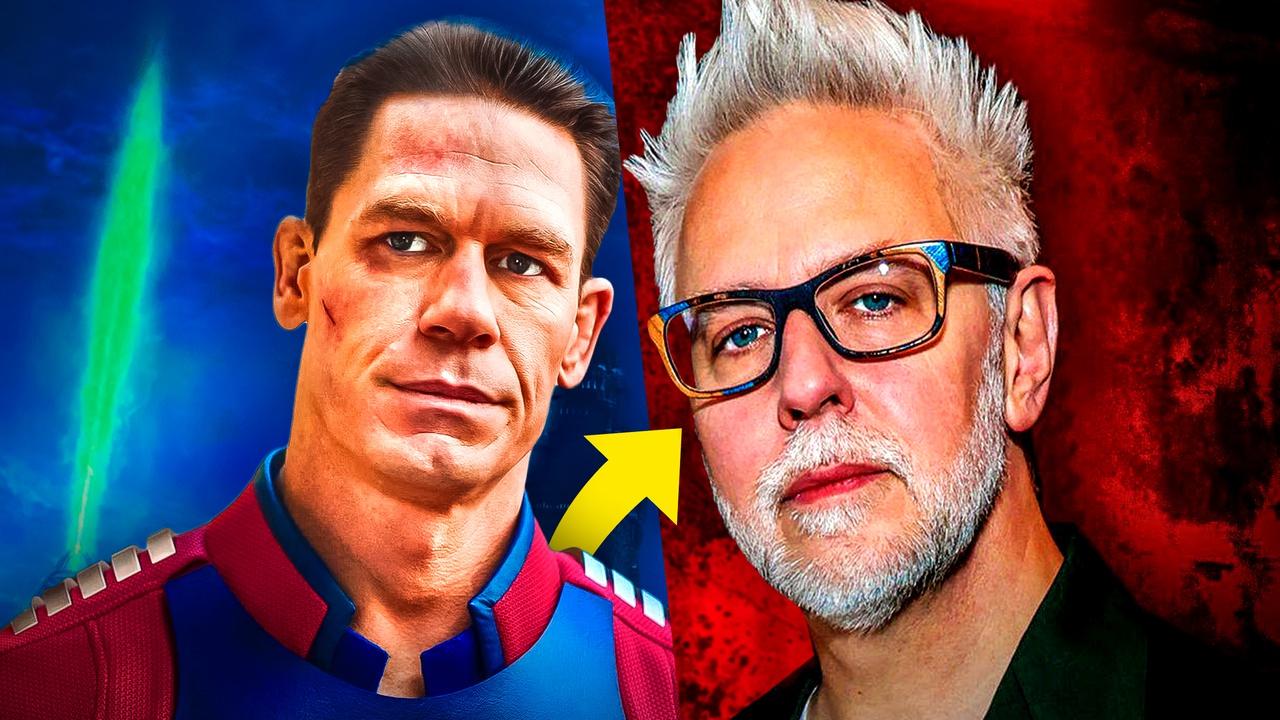 James Gunn and John Cena as Peacemaker