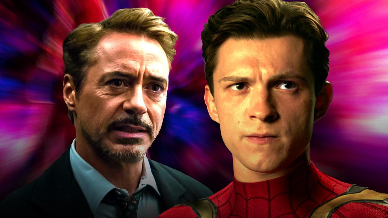 Robert Downey Jr. as Tony Stark & Tom Holland as Peter Parker.