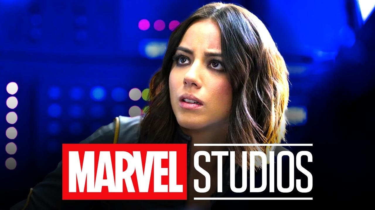 Chloe Bennet as Daisy Johnson, Marvel Studios logo.