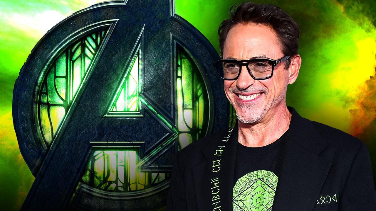 Avengers Doomsday logo and Robert Downey Jr.