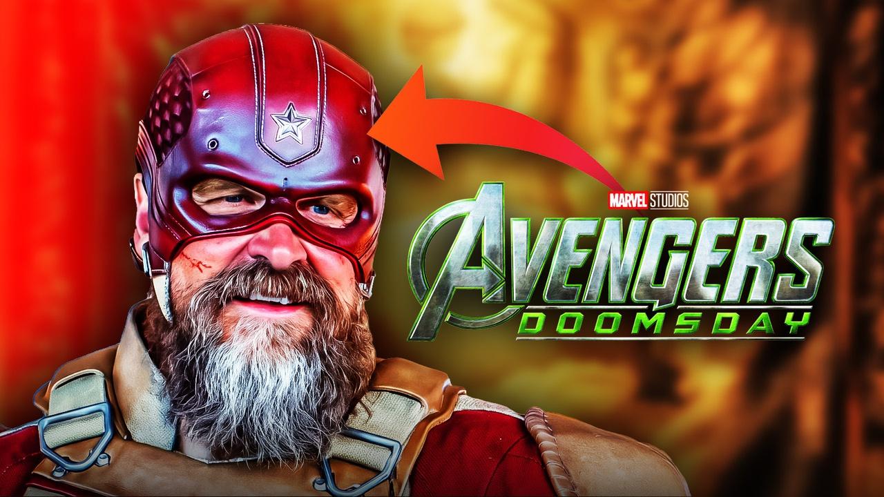 Red Guardian next to the Avengers: Doomsday logo.