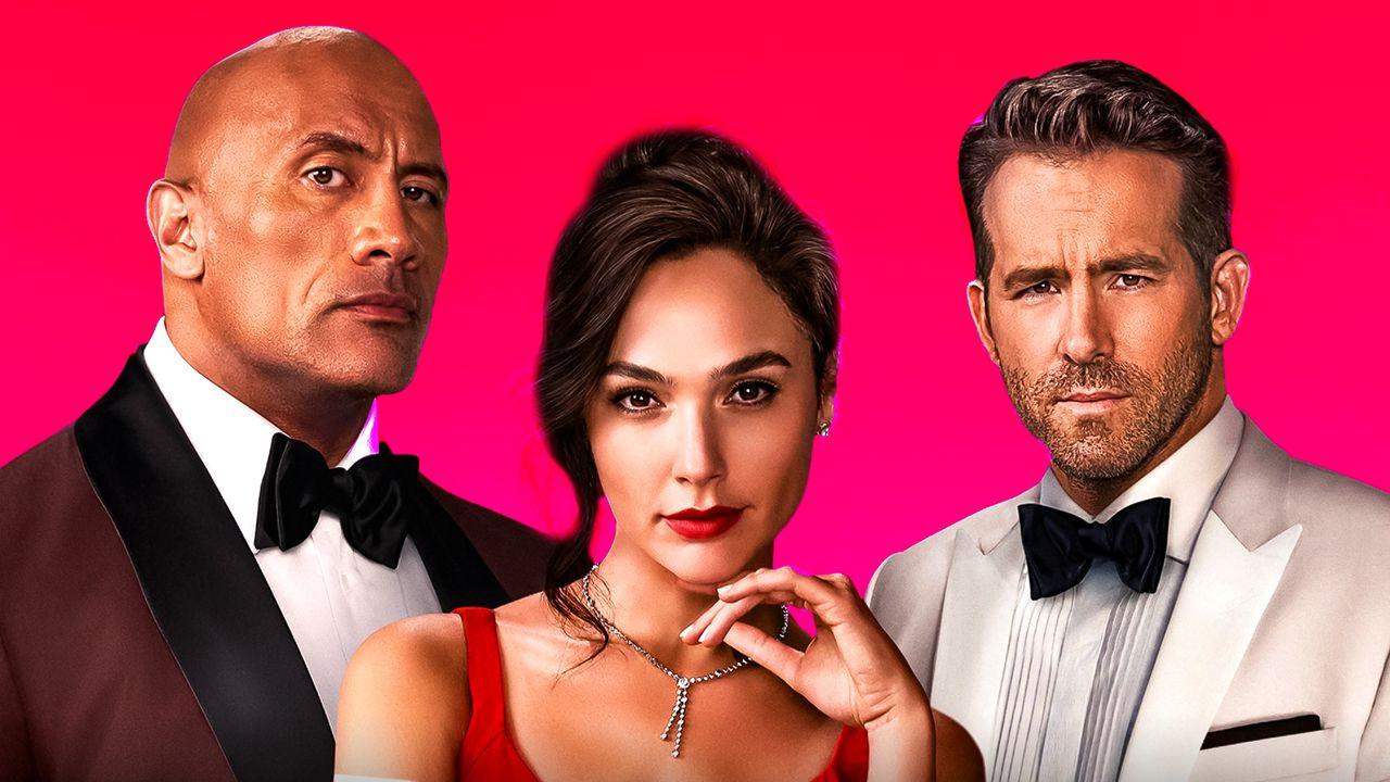 Dwayne Johnson, Gal Gadot, Ryan Reynolds