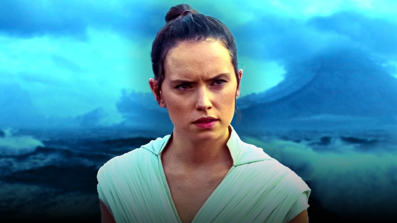 Daisy Ridley as Rey.