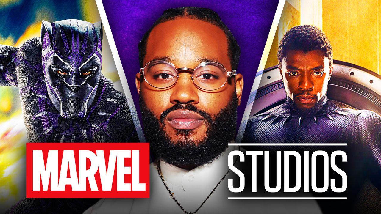 Ryan Coogler, Chadwick Boseman as Black Panther, Marvel Studios logo