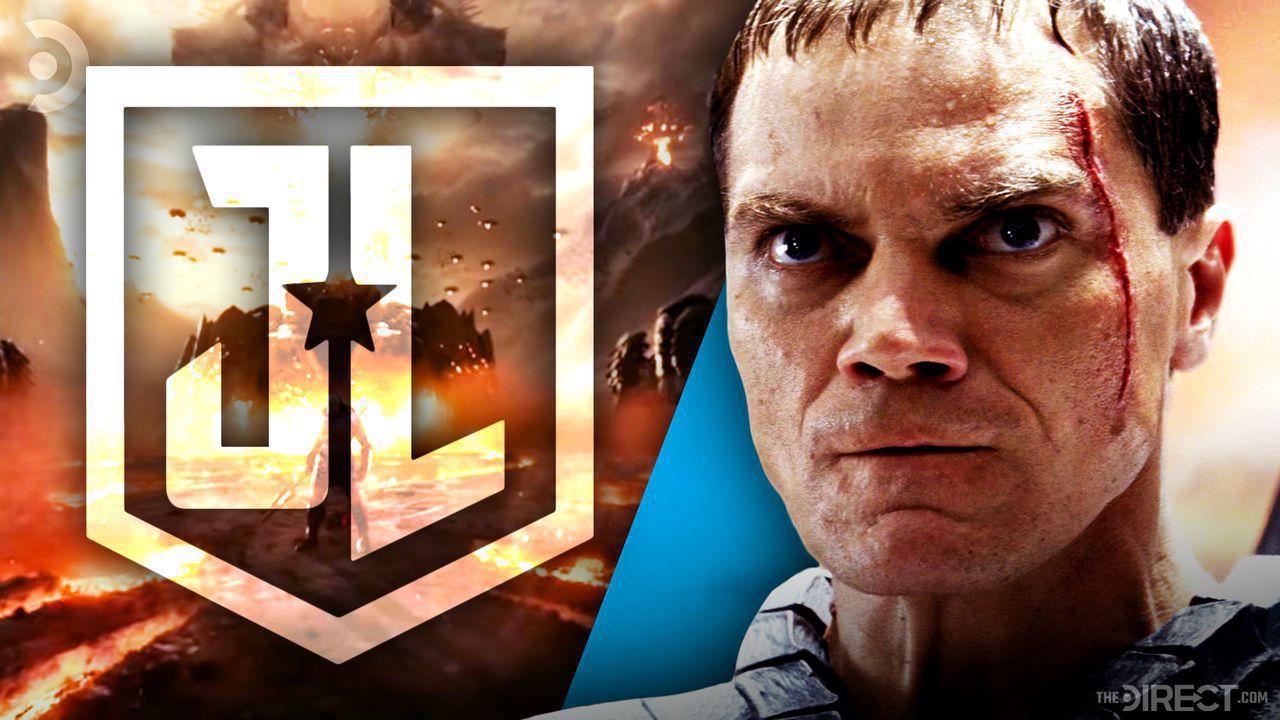 Michael Shannon, Justice League symbol, Darkseid background