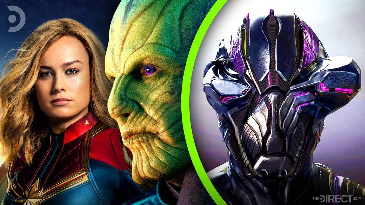 Brie Larson as Captain Marvel, Ben Mendelson as Talos, Unused Skrull Battle Helmet Design