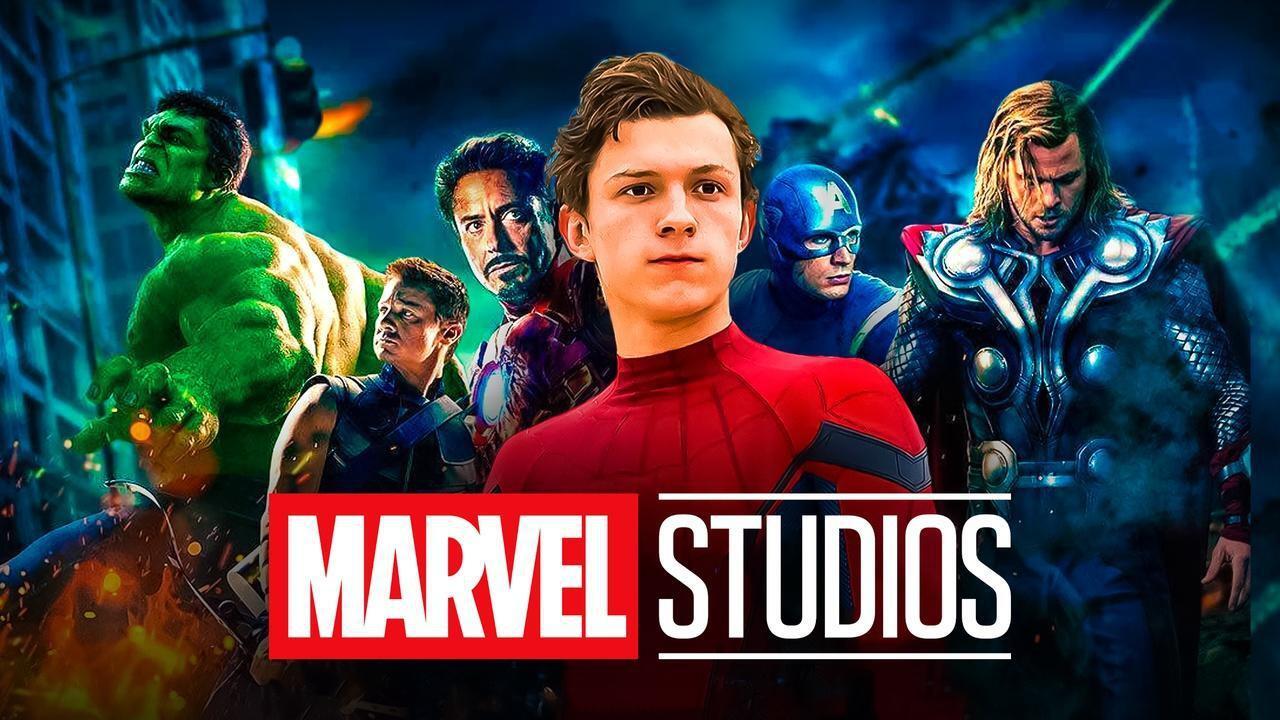 Tom Holland as Spider-Man with MCU Avengers.