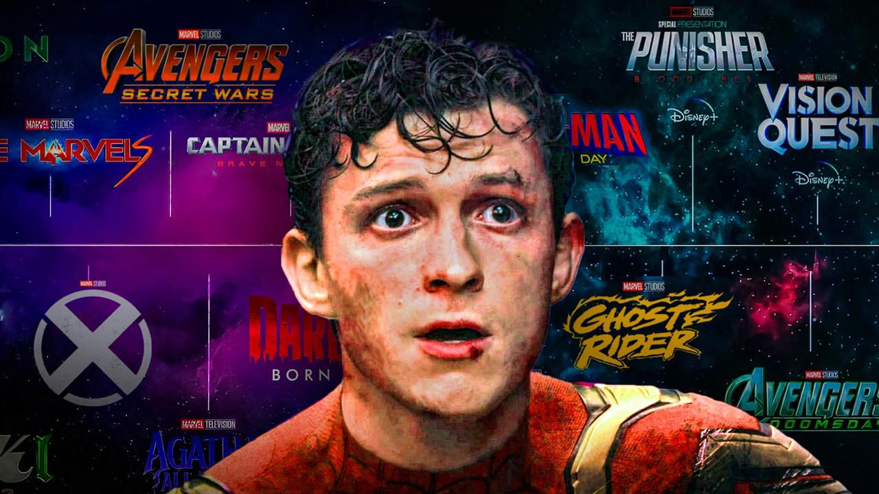 Tom Holland's Spider-Man, MCU movie slate logos