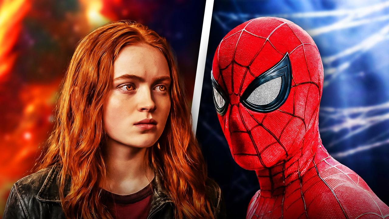 Sadie Sink's Jean Grey alongside Spider-Man.