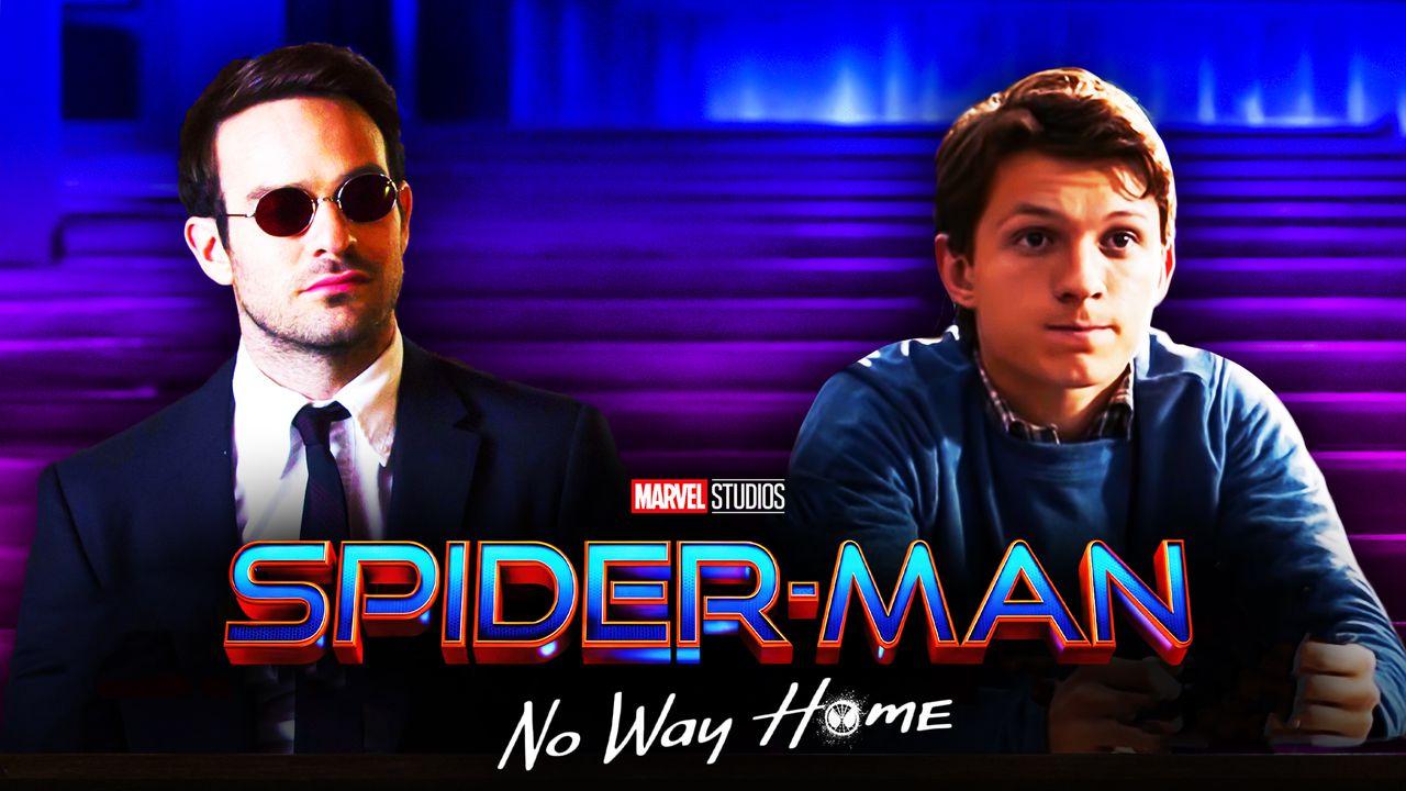 Charlie Cox as Matt Murdock, Tom Holland as Spider-Man