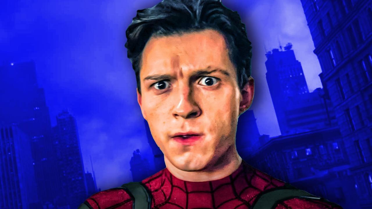 Tom Holland as Spider-Man confused.