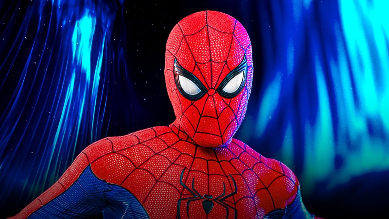 Tom Holland as Spider-Man.