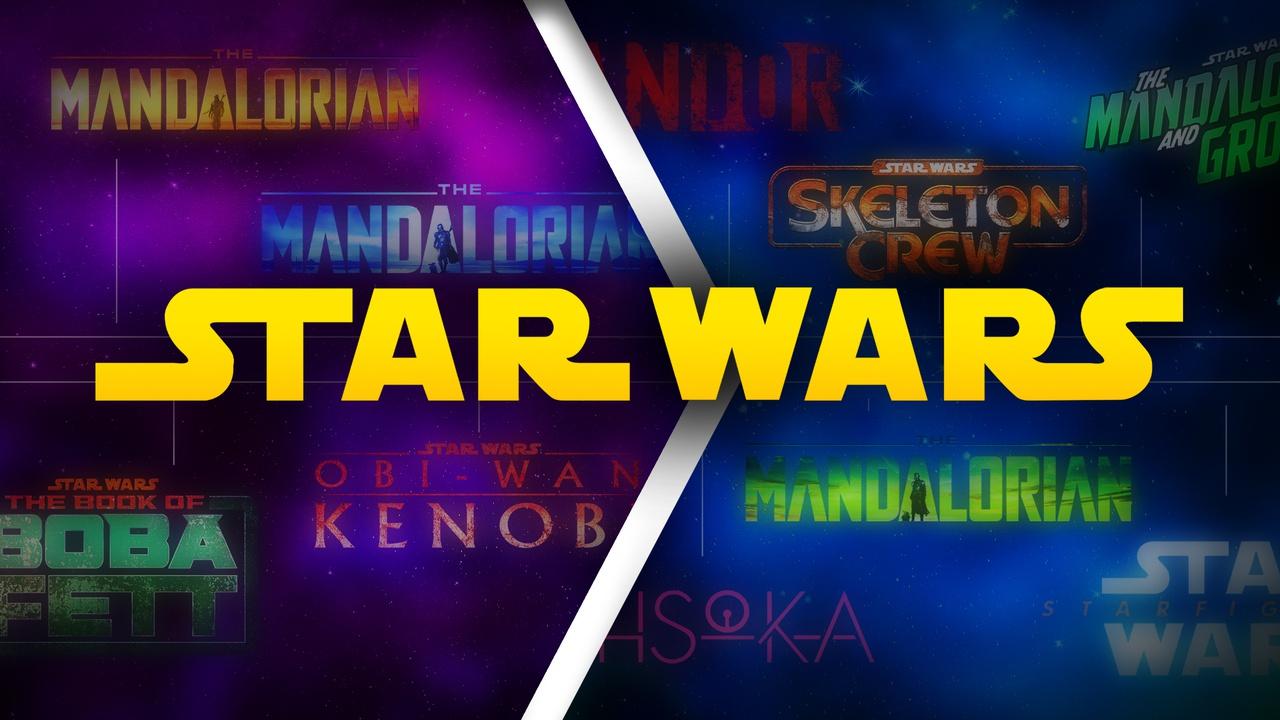 Star Wars movie and tv slate with logos