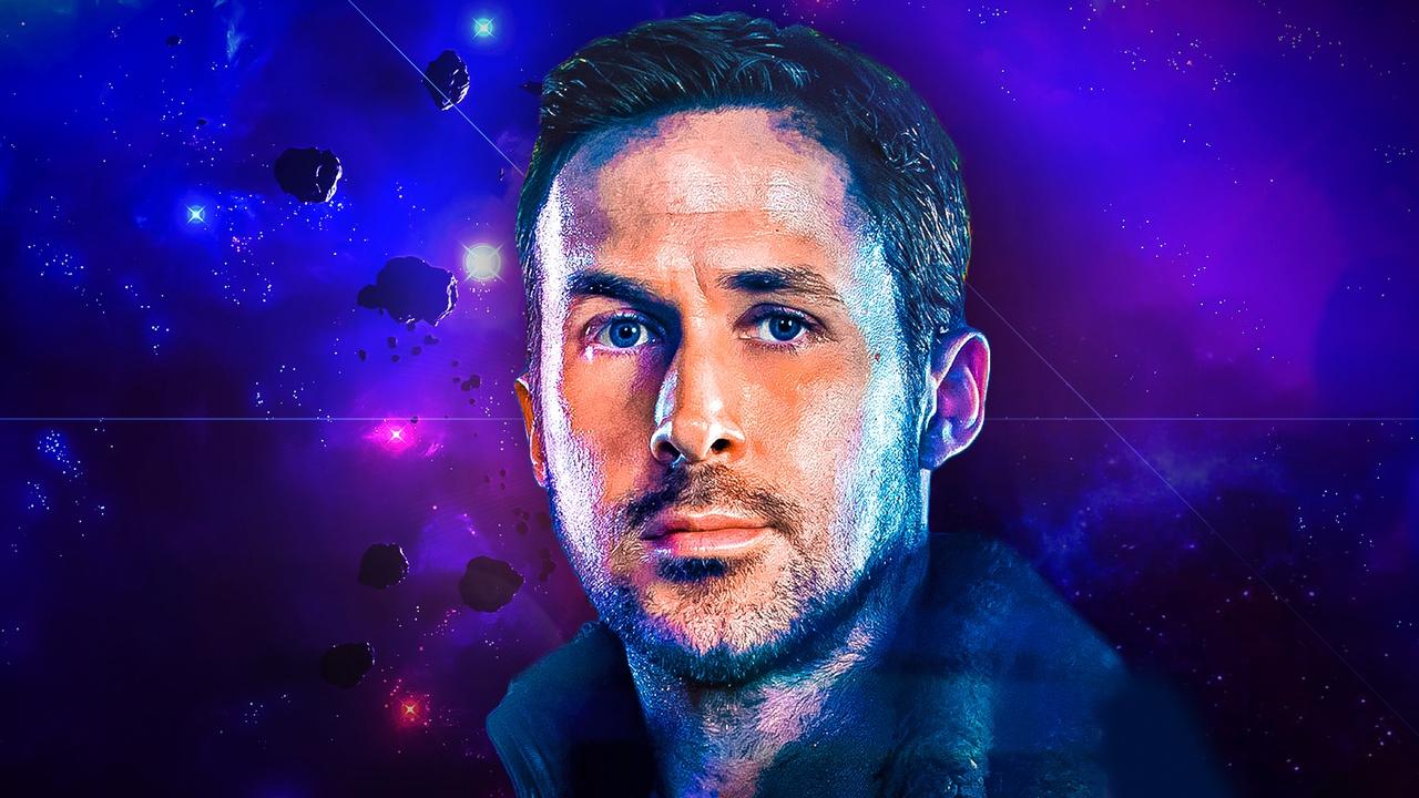 Ryan Gosling, stars and space background