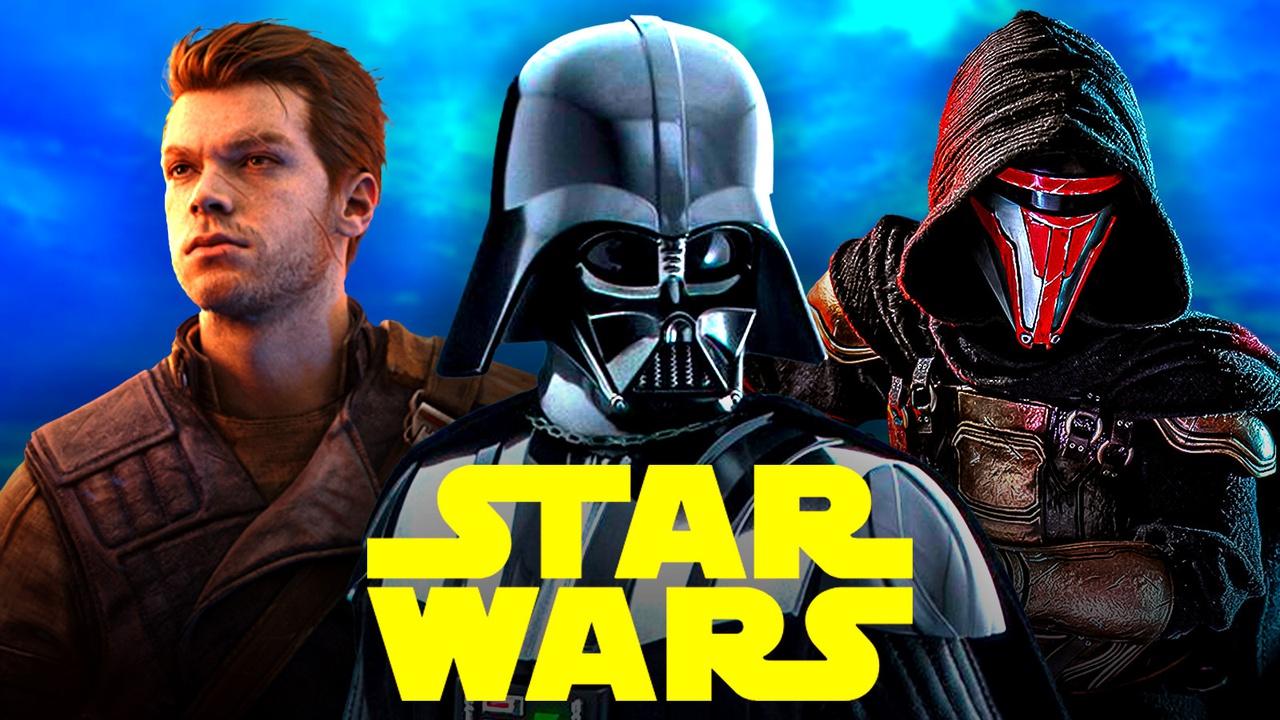 Cal Kestis, Darth Vader, Darth Revan, Star Wars Logo.