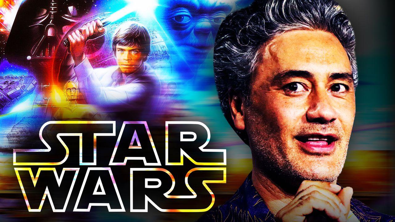 Taika Waititi, Star Wars logo, Mark Hamill as Luke Skywalker