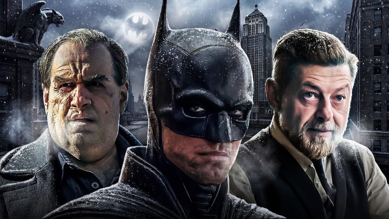 Penguin, Batman, Alfred.