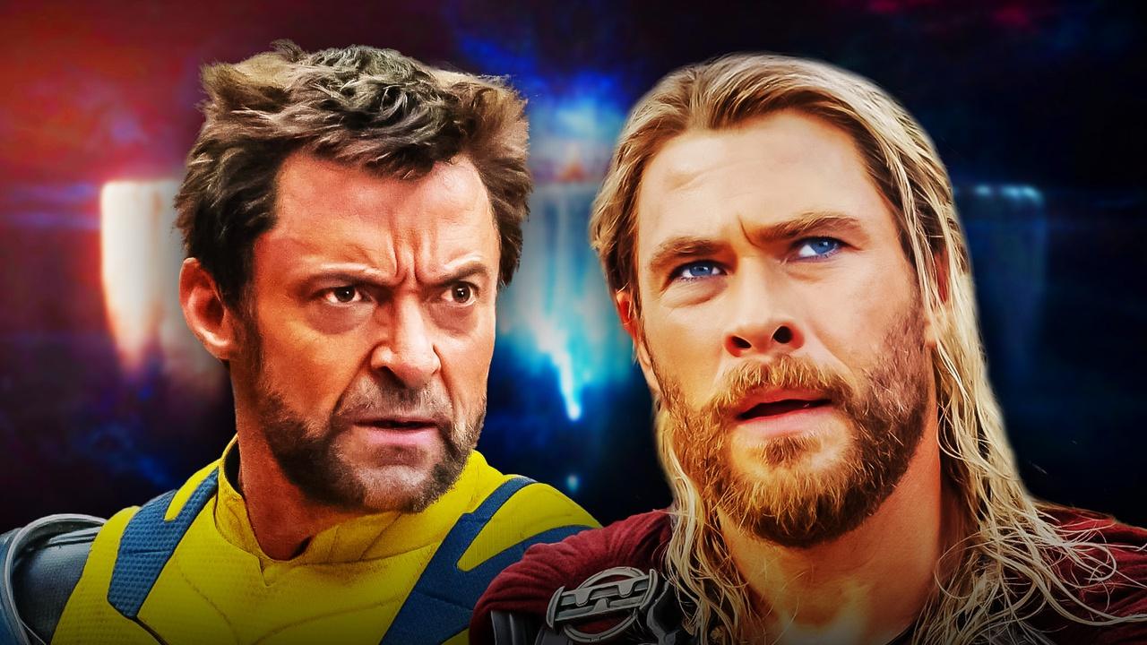 Chris Hemsworth's Thor alongside Hugh Jackman's Wolverine.