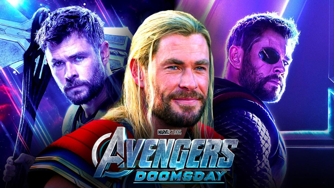 Chris Hemsworth as Thor Avengers: Doomsday logo