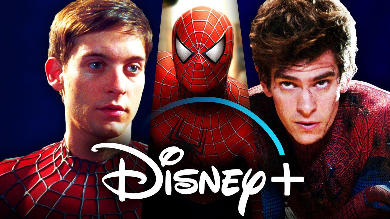 Spider-Man, Andrew Garfield, Tobey Maguire, Disney+ logo