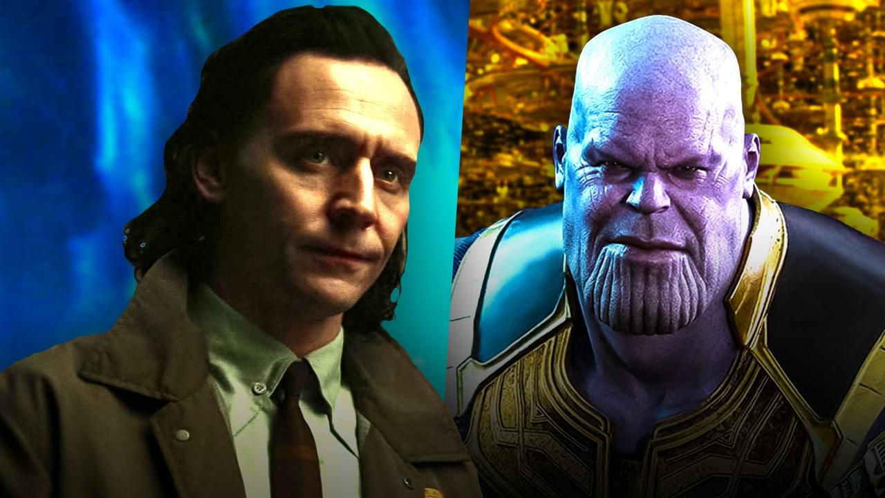 Tom Hiddleston as Loki, Josh Brolin as Thanos.