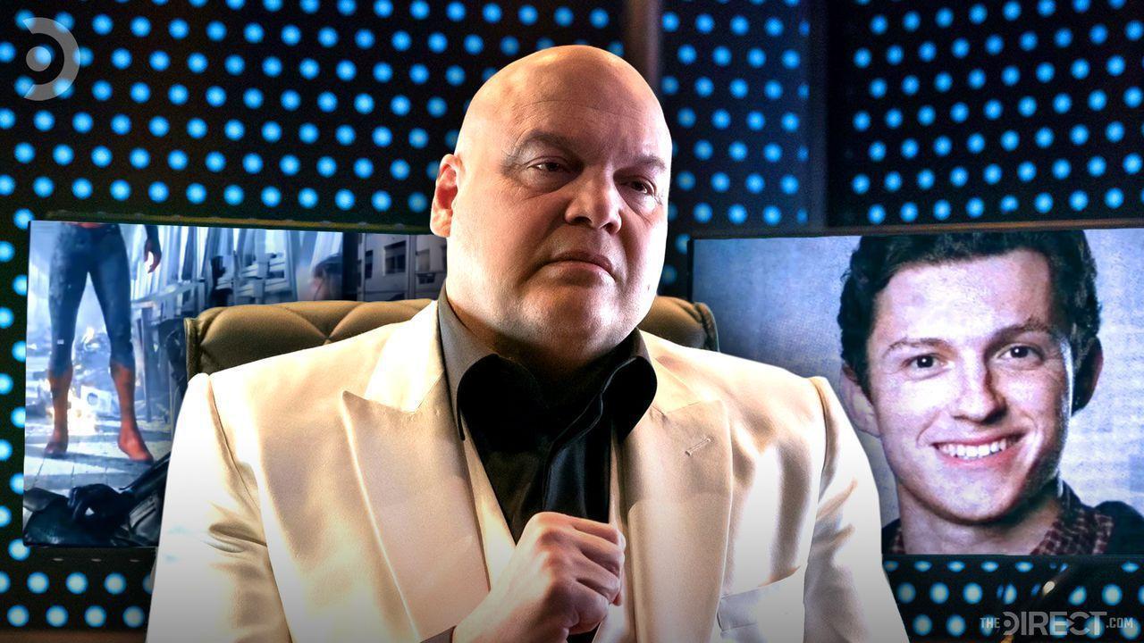 Vincent D'Onofrio as Kingpin, Spider-Man on background screens