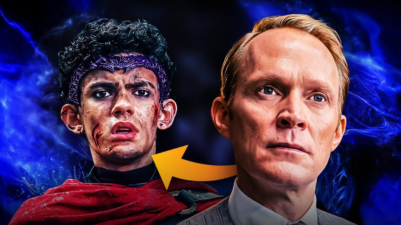 Joe Locke as Billy Maximoff and Paul Bettany as human Vision in VisionQuest.