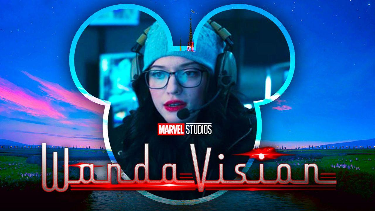 Kat Dennings as Darcy Lewis, WandaVision logo, Mickey Mouse logo