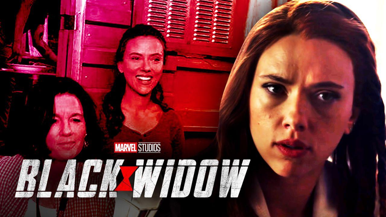 Black Widow BTS picture, Scarlett Johansson as Natasha Romanoff