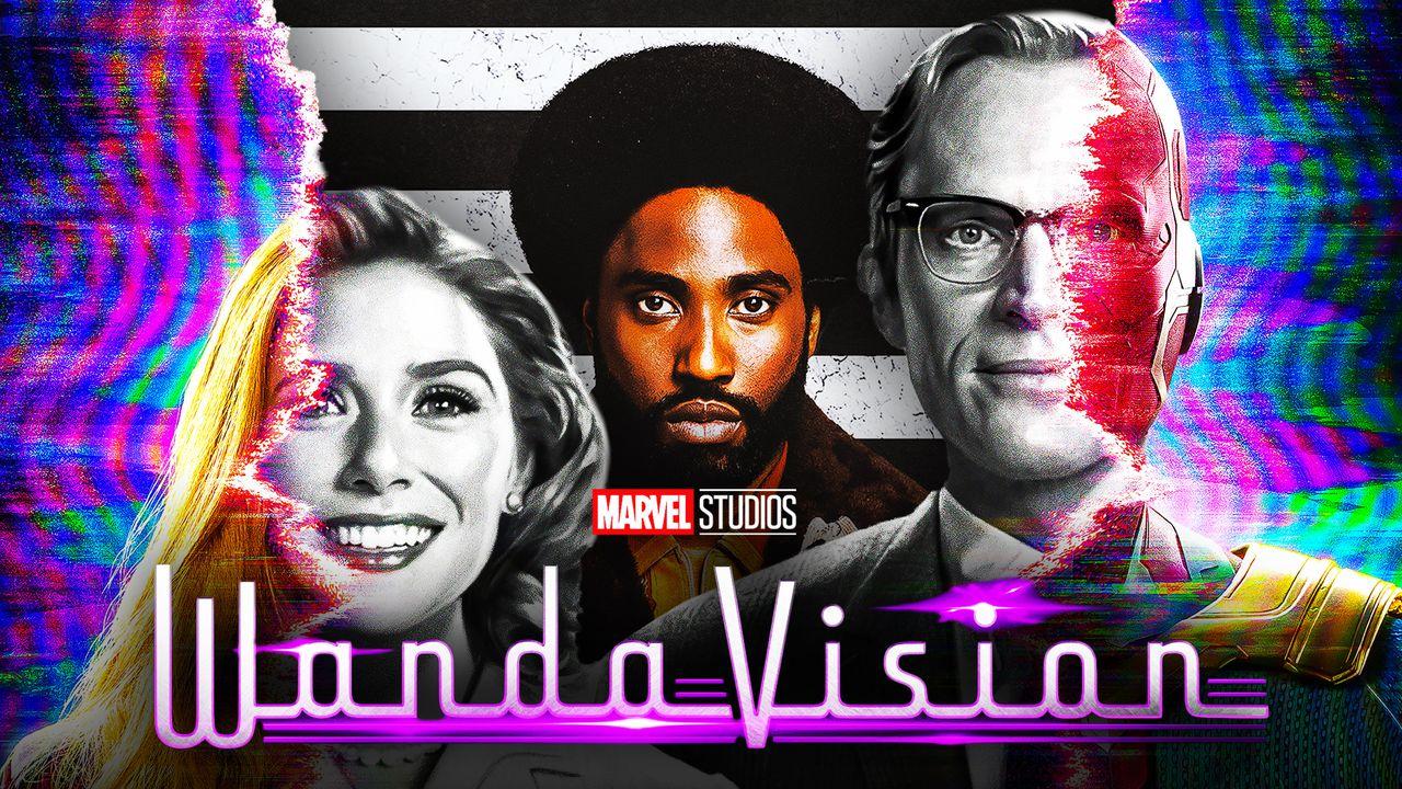 Elizabeth Olsen as Wanda Maximoff and Paul Bettany as Vision in WandaVision