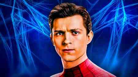 Tom Holland as Spider-Man unmasked poster art