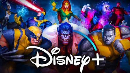 Animated X-Men characters in front of the Disney+ logo.