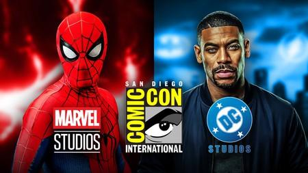 Spider-Man, Green Lantern John Stewart, Logos for Marvel Studios, DC, San Diego Comic Con