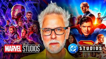 James Gunn, Avengers, DC Superman, Marvel and DC Studios logos