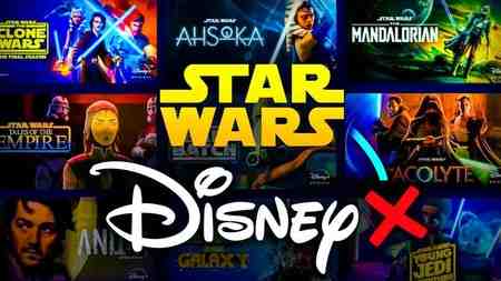 Star Wars Disney Plus symbols text and banners