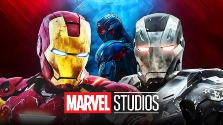 Iron Man, Ultron and War Machine with Marvel Studios logo.