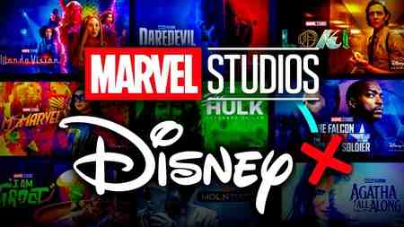 Marvel Studios and Disney Plus symbols