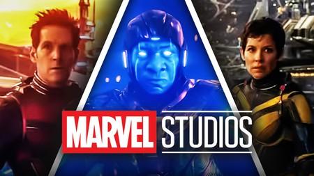 Ant-Man, Wasp, and Kang behind the Marvel Studios logo.