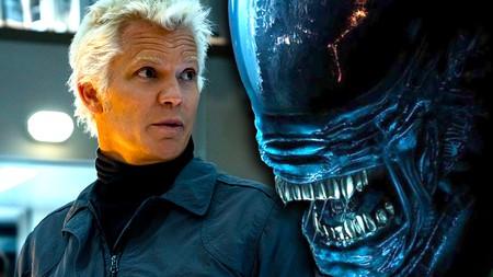 Timothy Olyphant in Alien: Earth; Xenomorph head