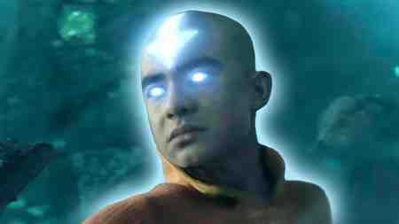 Aang in the Avatar state in Avatar: The Last Airbender Season 2.