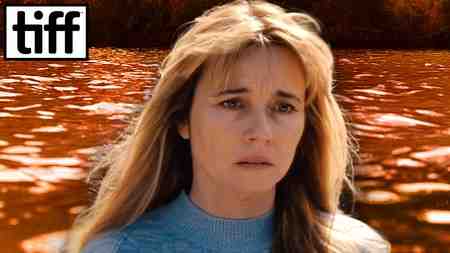 Linda Cardellini as Pamela Voorhees in Crystal Lake with TIFF logo in left corner.