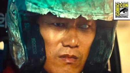 Sung Kang in Drifter; San Diego Comic-Con logo in top right corner.