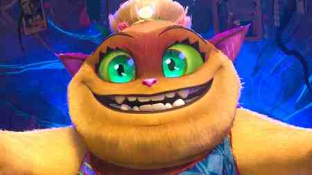 Batiba with her arms out in Forgotten Island.
