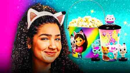 Laila Lockhart Kraner as Gabby in Gabby's Dollhouse, Gabby's Dollhouse popcorn bucket