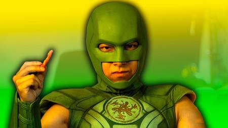Nhut Le in Peacemaker on yellow and green background.