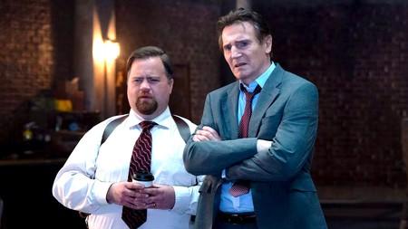 Liam Neeson and Paul Walter Hauser in Naked Gun