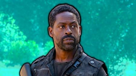 Sterling K. Brown in Paradise against teal background.